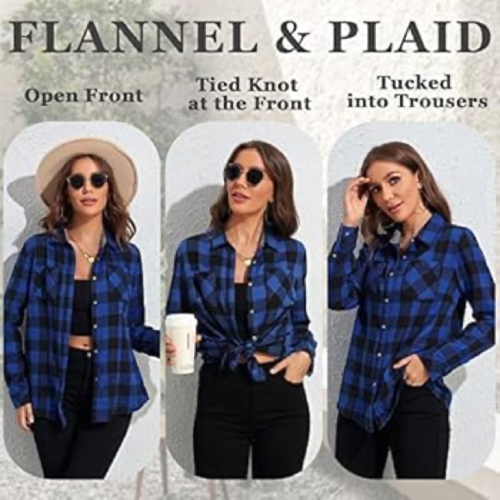 Madewell Small Slim Flannel Checkered Ex-Boyfriend Top Button Up.